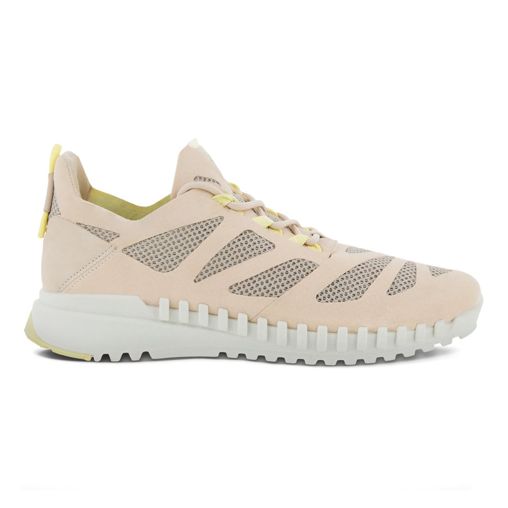 ECCO Womens Sneakers Beige - Zipflex Low Tex - KSL-360178